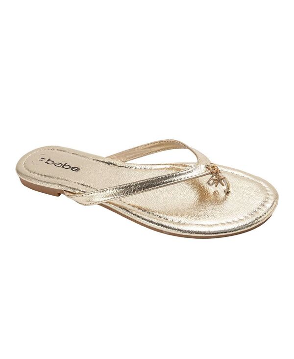 ベベ レディース シューズ サンダル Bebe Women s Flat Sandals Light gold ゴールド