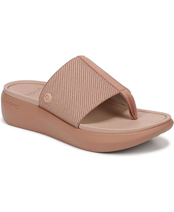 バイオニック レディース シューズ パンプス サンダル Vionic Womens Aqua Thong Sandals Mocha mousse leather and gore モカ