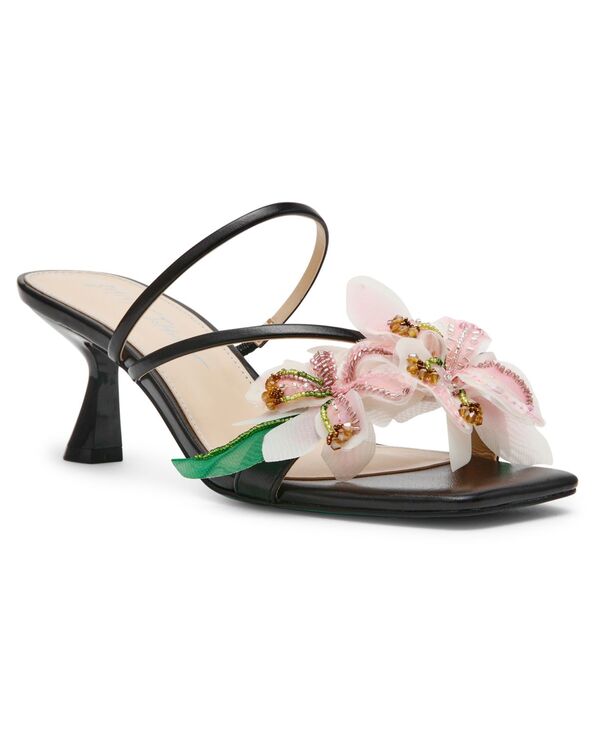 ベッツィジョンソン レディース シューズ サンダル 御花柄 御花 Betsey Johnson Women\u0027s Wells Floral Slide Dressandals Black 黒いこと