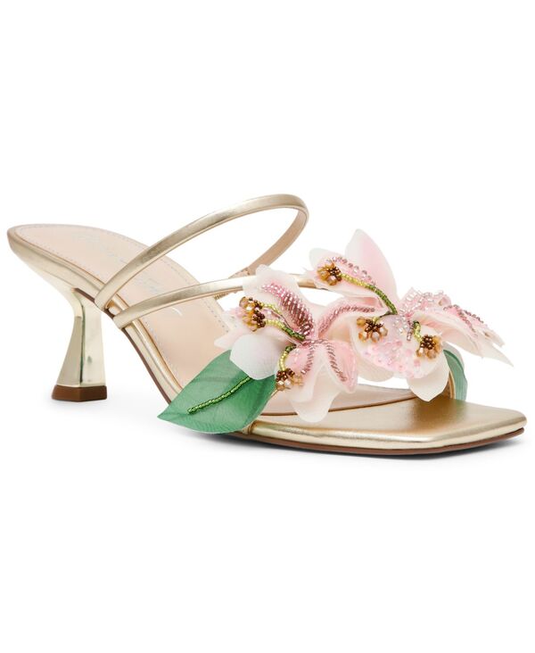 ベッツィジョンソン レディース シューズ サンダル 御花柄 御花 Betsey Johnson Women\u0027s Wells Floral Slide Dressandals Light Gold ゴールド