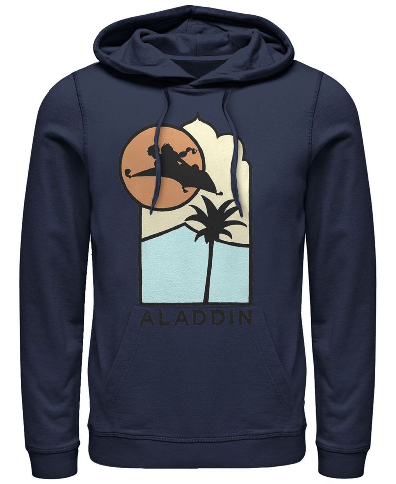 正規品 ディズニー メンズ パーカー スウェット アウター Men S Aladdin Live Action Carpet Ride Line Art Logo Pullover Logo Navy 最先端 Azurpiscines68 Fr