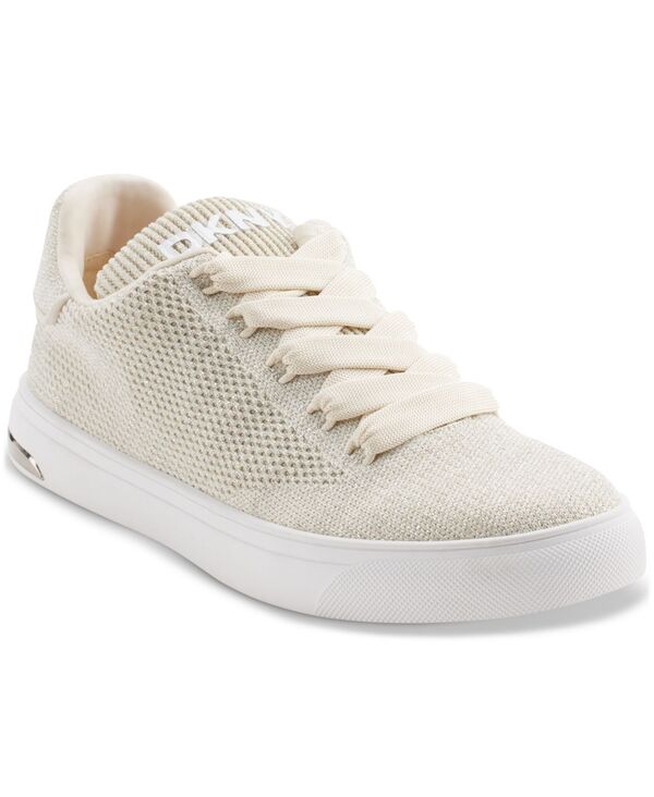 ダナ キャラン ニューヨーク州 レディース シューズ スニーカー スピード競技 DKNY Women\u0027s Abeni Lace-Up Low-Top Sneakers Bone/Silver しろがね色
