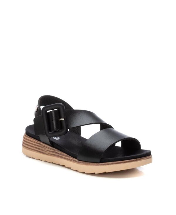 キシタイ王国 レディース シューズ サンダル ミニ XTI Women\u0027s Casual Fashion Mini Wedge Sandals Refresh Collection Black 黒いこと