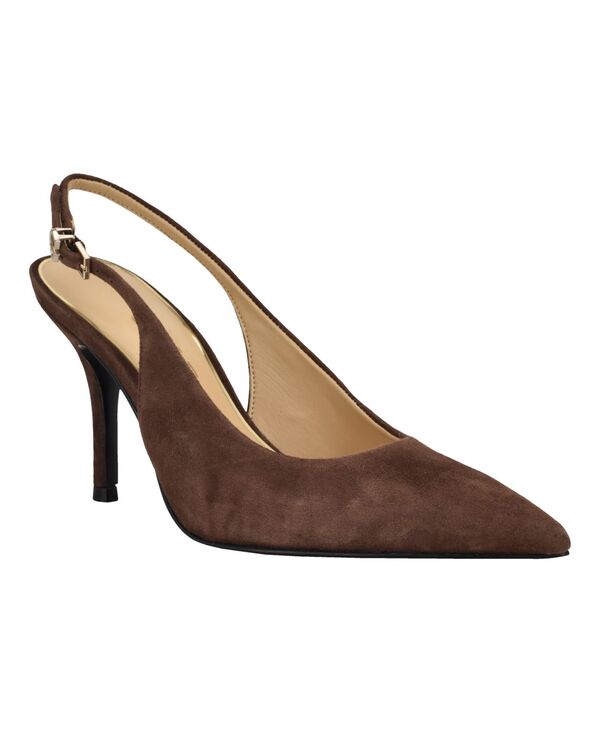 ゲス レディース シューズ パンプス GUESS Women\u0027s Princelsa Pointed Toe Slingback Pumps Dark Brown Suede 赤銅色