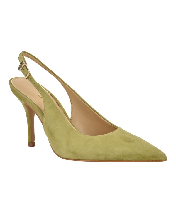 ゲス レディース シューズ パンプス GUESS Women\u0027s Princelsa Pointed Toe Slingback Pumps Olive Suede オリーブ