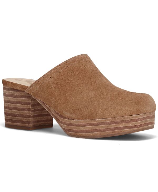 飛球 レディース シューズ パンプス なめし革 踵 Frye Women\u0027s Campus Block Heeleather Clogs Almond Suede