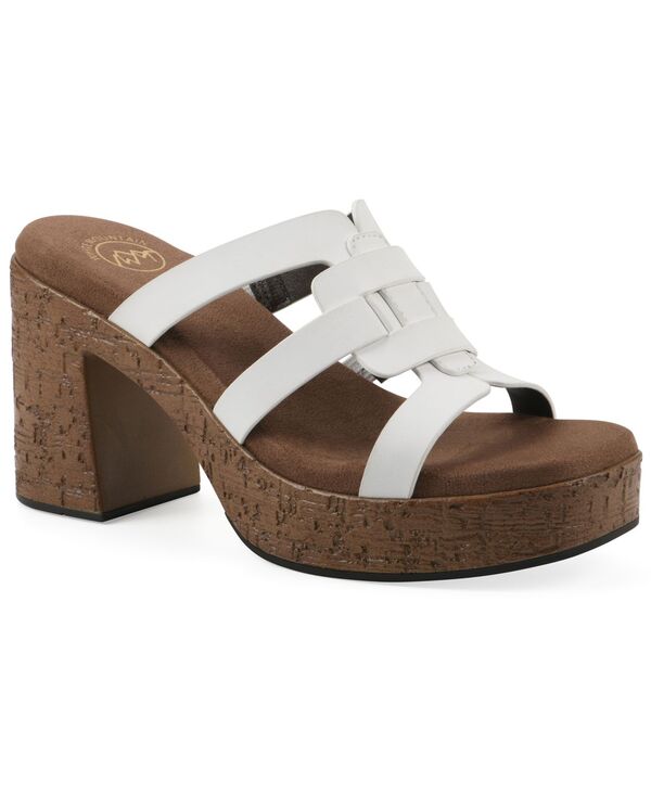 白いことお山 レディース シューズ サンダル プラットホーム White Mountain Women\u0027s Barillo Platform Sandals White 白いこと