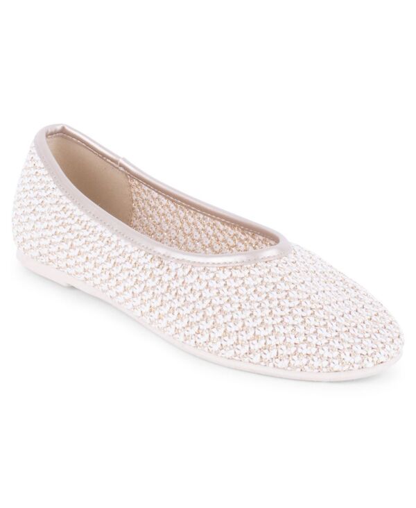 タハリ レディース シューズ スリッポン・ローファー Tahari Women\u0027sapporo Slip-On Ballet Flats Beige/Gold ベージュ