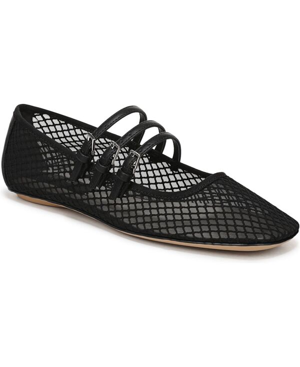 フランコサルト レディース シューズ パンプス Franco Sarto Women\u0027s Tatum Square Toe Mary Jane Flats Black Fabric 黒いこと