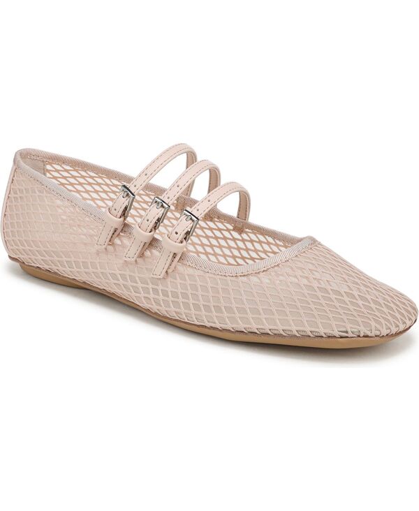フランコサルト レディース シューズ パンプス Franco Sarto Women\u0027s Tatum Square Toe Mary Jane Flatsoft Blush Fabric 毛はらい
