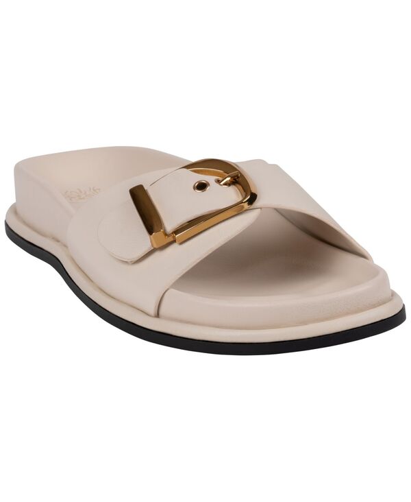 ジーシーシューズ レディース サンダル GC Shoes Women\u0027s Basel Buckle Slide Footbed Sandals White 白いこと