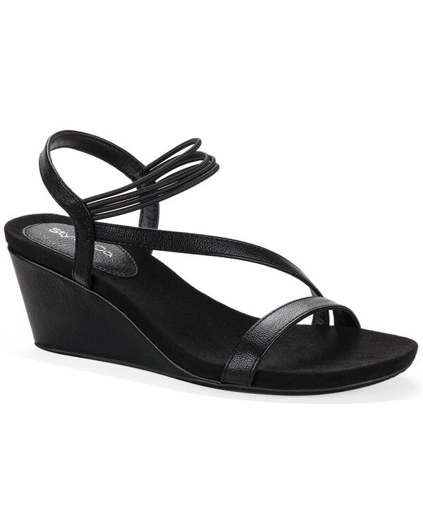 スタイルアンドコー レディース シューズ サンダル Style \u0026 Co Women\u0027s Madysonn Elastic Strappy Wedge Sandals Black Beauty 黒いこと