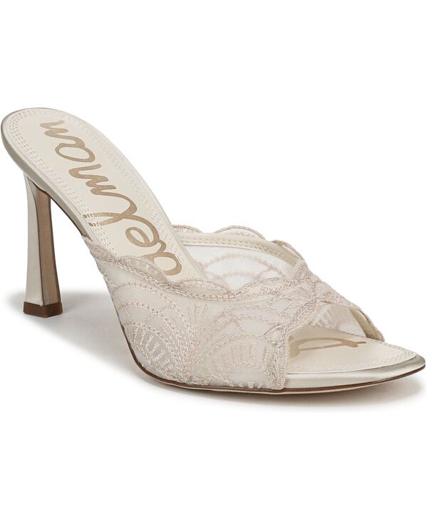 サムエデルマン レディース シューズ サンダル Sam Edelman Women's Iva Slide Dressandals Modern Ivory Mesh Fabric アイボリー|ReVida 店