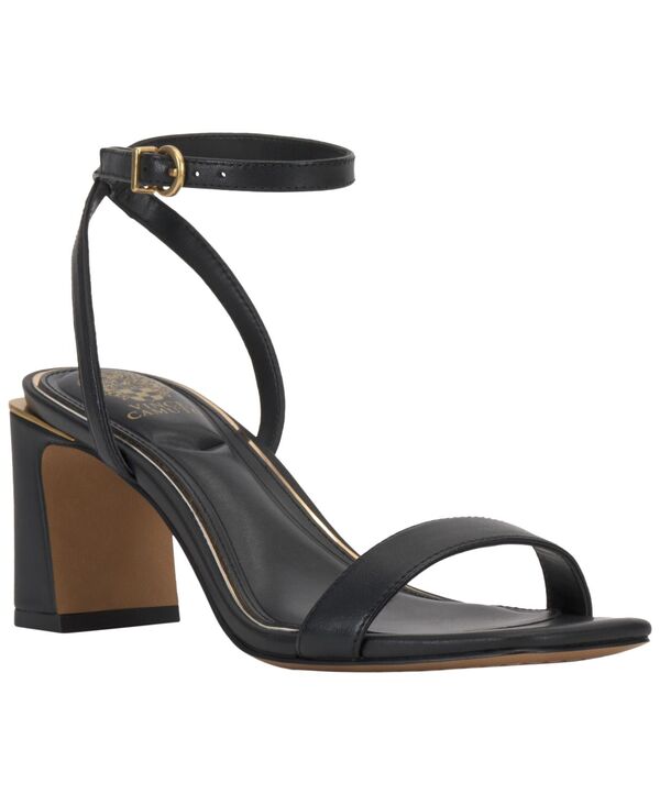 ヴィンスカムート レディース シューズ サンダル 踵 Vince Camuto Women\u0027s Hamda Two-Piece Block-Heel Dressandals Black Glazed Snake 黒いこと