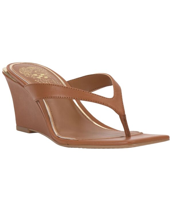 ヴィンスカムート レディース シューズ サンダル Vince Camuto Women\u0027s Cianna Thong Wedge Sandals Golden Walnut Metallic メタリック