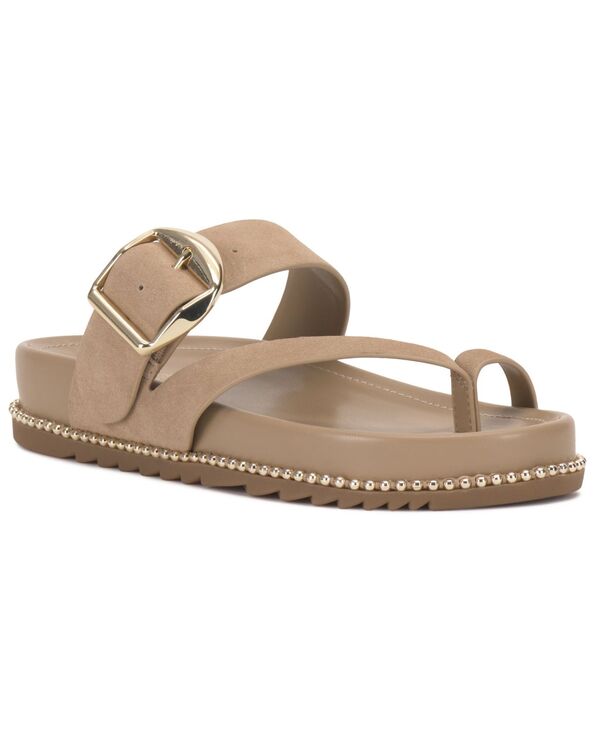 ヴィンスカムート レディース シューズ サンダル Vince Camuto Women\u0027s Camilo Toe-Posted Strappy Footbed Sandals Tortilla Suede