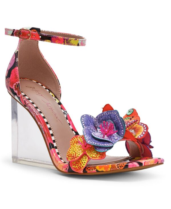 ベッツィジョンソン レディース シューズ サンダル 御花柄 御花 踵 Betsey Johnson Women\u0027santino Floral Wedge Heel Sandals Multi マルチ色合い