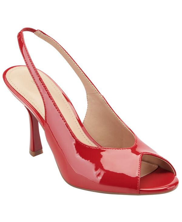 マークフィッシャー レディース シューズ サンダル Marc Fisher Women\u0027s Vasi Peep Toe Dressandals Red Patent 赤いこと