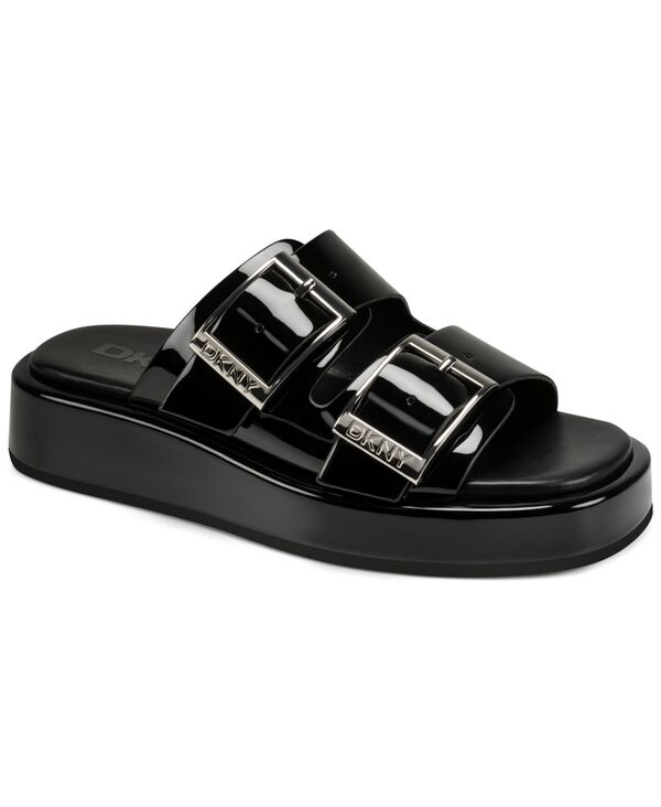 ダナ キャラン ニューヨーク州 レディース シューズ サンダル プラットホーム DKNY Women\u0027s Leocadia Platform Sandals Black Smooth 黒いこと