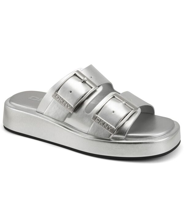 ダナ キャラン ニューヨーク州 レディース シューズ サンダル プラットホーム DKNY Women\u0027s Leocadia Platform Sandalsilver Metallic しろがね色