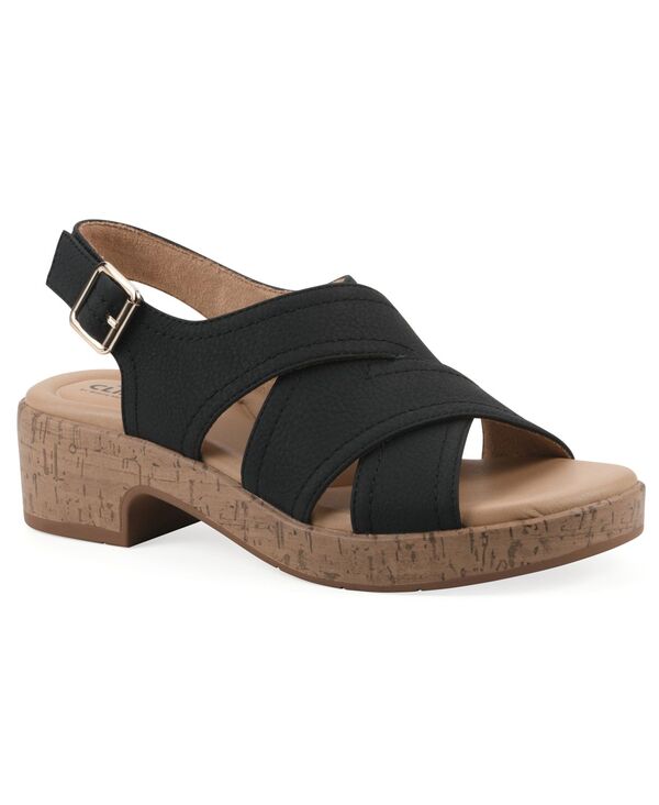 クリフバイホワイトマウンテン レディース シューズ サンダル 踵 Cliffs by White Mountain Women\u0027s Finlee Block Heel Sandals Black Nubuck 黒いこと