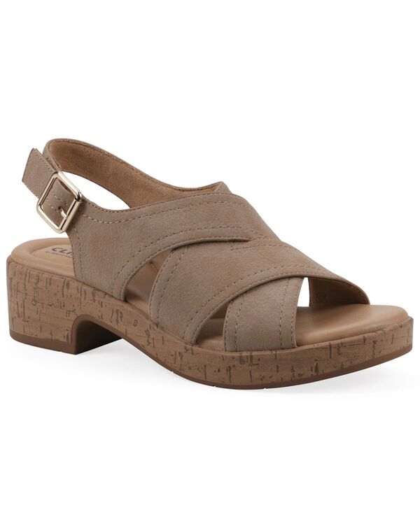 クリフバイホワイトマウンテン レディース シューズ サンダル 踵 Cliffs by White Mountain Women\u0027s Finlee Block Heel Sandals Mocha Nubuck モカ