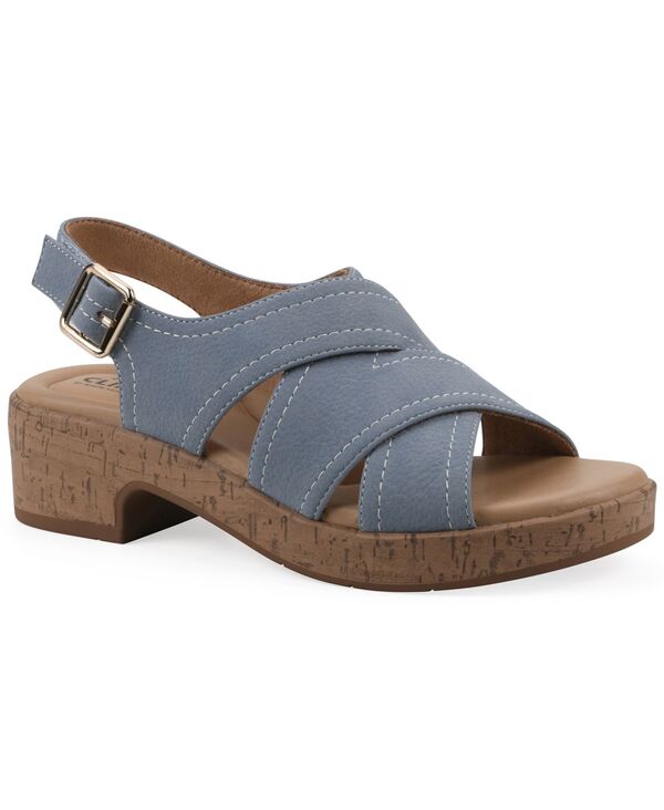 クリフバイホワイトマウンテン レディース シューズ サンダル 踵 Cliffs by White Mountain Women\u0027s Finlee Block Heel Sandals Periwinkle Nubuck