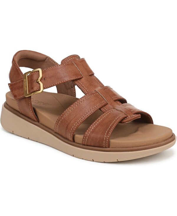 お医者さん・肩かけ レディース シューズ サンダル Dr. Scholl\u0027s Women\u0027s Penny Fisherman Flat Sandals Honey Brown Faux Leather 赤銅色