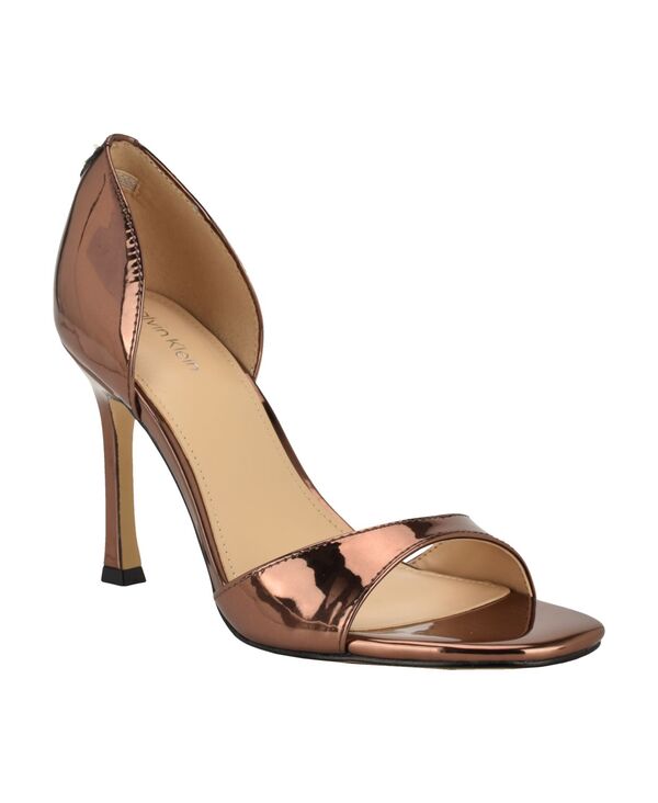カルバンクライン レディース シューズ サンダル Calvin Klein Women\u0027s Aileen D\u0027Orsay Stiletto Sandals Bronze Mirror Metallic メタリック