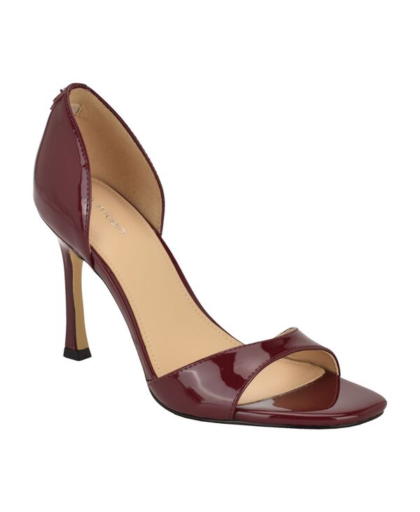 カルバンクライン レディース シューズ サンダル Calvin Klein Women\u0027s Aileen D\u0027Orsay Stiletto Sandals Dark Cherry Patent