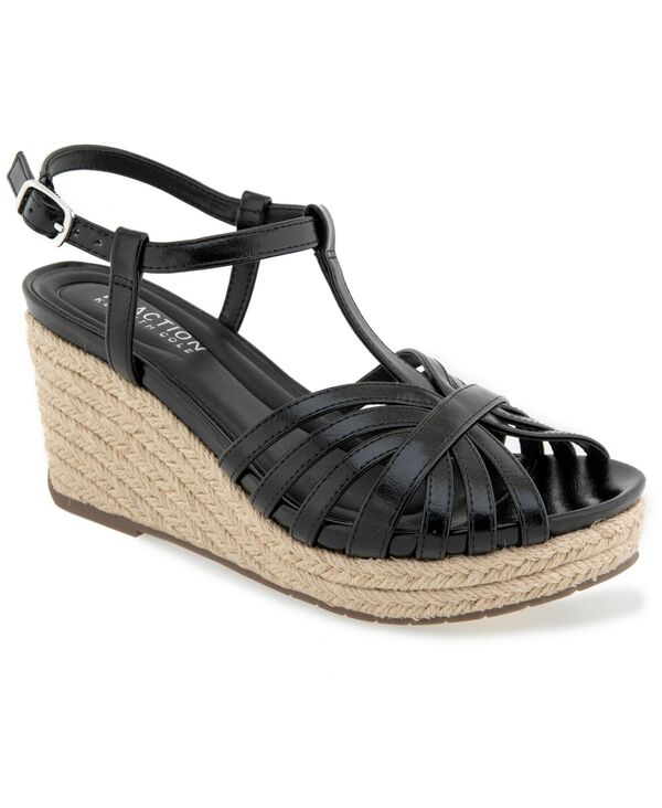 ケネスコール レディース シューズ サンダル 旗がしら Kenneth Cole Reaction Women\u0027s Capi Wedge Sandals Black 黒いこと