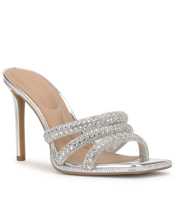 目玉.エヌ.シー 国際的 概念構成 レディース シューズ サンダル 踵 I.N.C. International Concepts Women\u0027s Tansie Bling Stiletto Heel Sandalsilver しろがね色