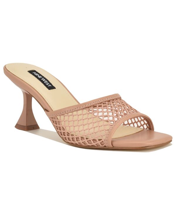 ナインウェスト レディース シューズ サンダル メッシュ 踵 Nine West Women\u0027s Cabana Mesh Kitten Heel Dressandals Mocha Mousse モカ