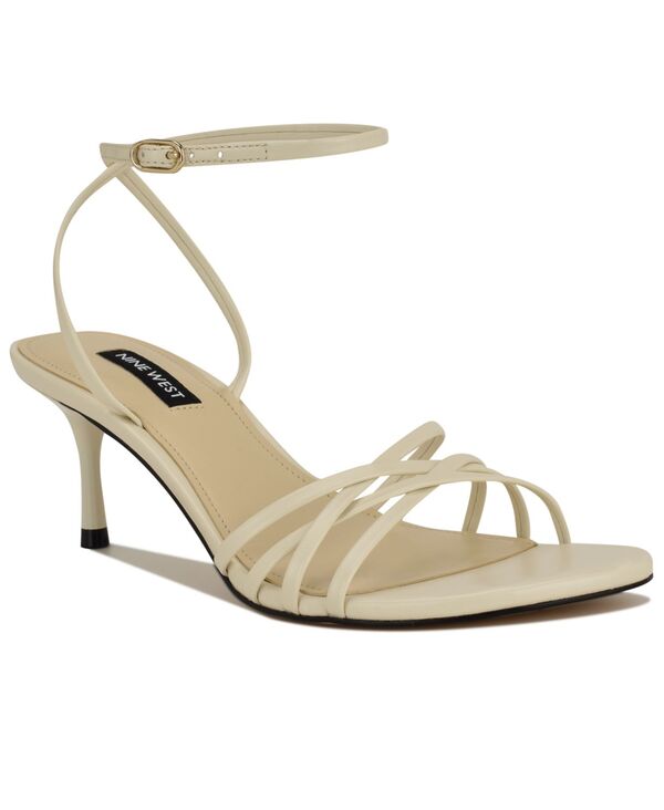 ナインウェスト レディース シューズ サンダル アンクル 踵 Nine West Women\u0027s Gazey Ankle Strap Kitten Heel Dressandals Chicream 皮膚軟化剤