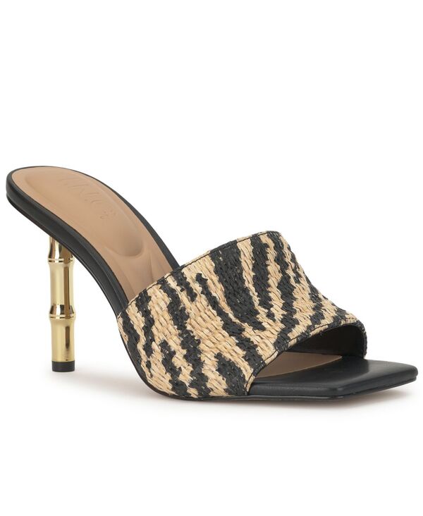 目玉.エヌ.シー 世界的 概念作用 レディース シューズ サンダル 踵 I.N.C. International Concepts Women\u0027s Bremley Raffia Higheel Dressandals Zebraffia 毛の荒物