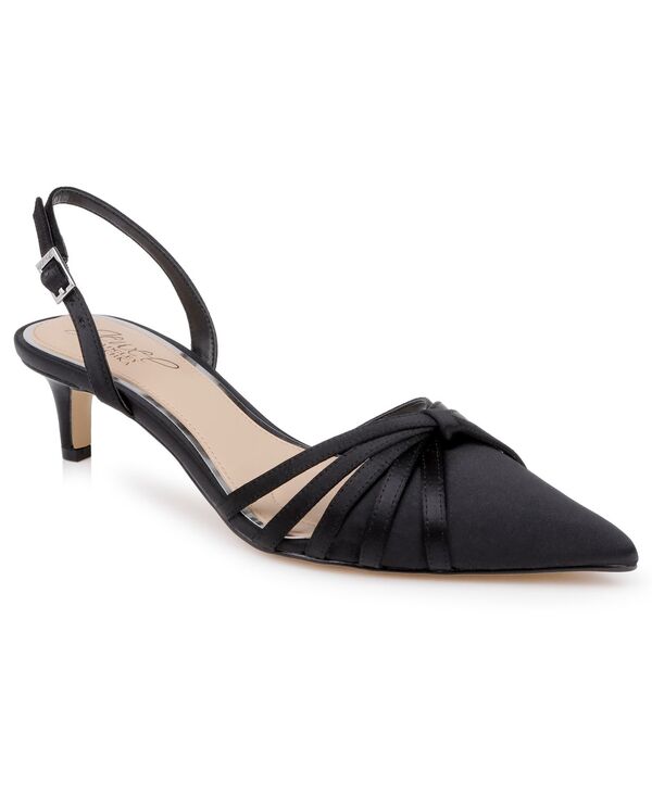 ジュウェルダグレイミシュカ レディース シューズ パンプス Jewel Badgley Mischka Women\u0027s Patricia Slingback Dress Pumps Black Satin 黒いこと