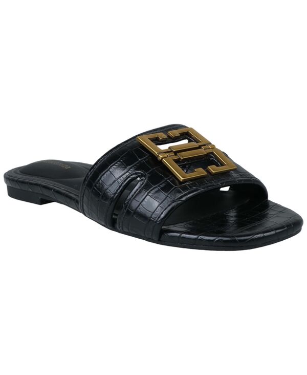 ジャーニ ベルニーニ レディース シューズ サンダル Giani Bernini Women\u0027s Ingridd Slide Flat Sandals Black Croco 黒いこと