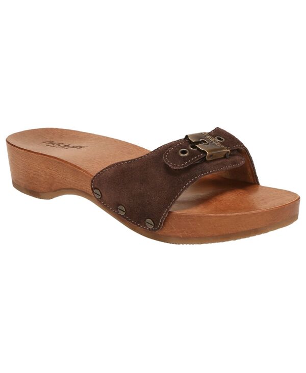 お医者さん・肩かけ レディース シューズ サンダル Dr. Scholl\u0027s Women\u0027s Original Pescura Slide Sandals Dark Umber Brown Leather 赤銅色