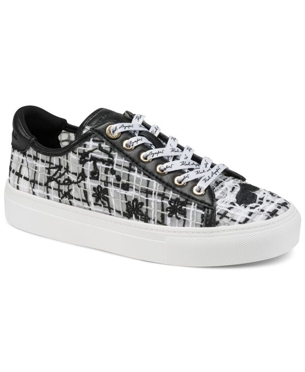 長い巻き毛 ラガーフェルド レディース シューズ スニーカー スピード競技 KARLAGERFELD PARIS Women\u0027s Cate Whimsy Lace-Up Sneakers Black Multi 黒いこと