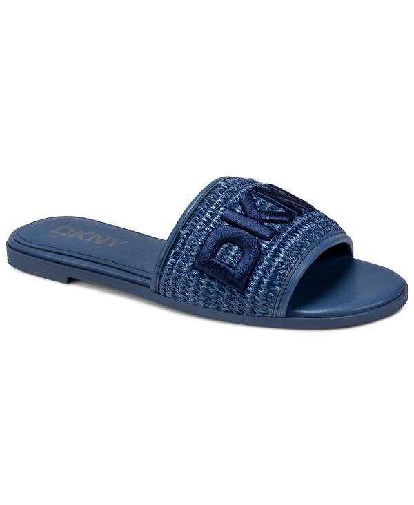 ダナ キャラン ニューヨーク州 レディース シューズ サンダル DKNY Women\u0027s Winslet Slide Flat Sandals Dark Blue 青碧