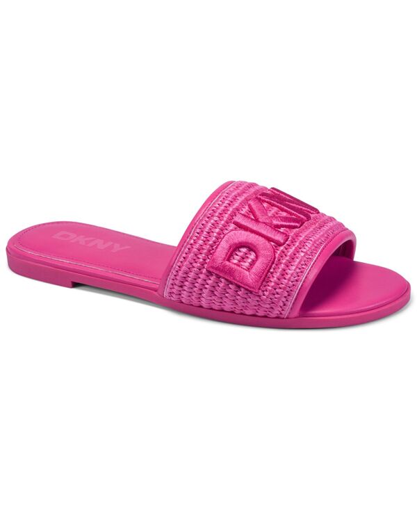 ダナ キャラン ニューヨーク州 レディース シューズ サンダル DKNY Women\u0027s Winslet Slide Flat Sandals Hot Pink さくら色