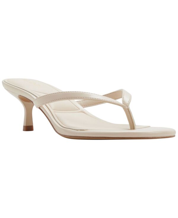 アルド レディース シューズ サンダル 踵 ALDO Women\u0027s Lift Kitten Heel Thong Sandals Cream Smooth 皮膚軟化剤