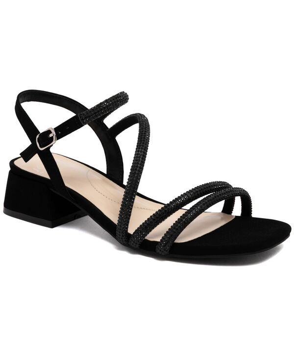 ジョーンズニューヨーク州 レディース シューズ サンダル 踵 Jones New York Women\u0027s Unasyn Strappy Block Heel Dressandals Black 黒いこと
