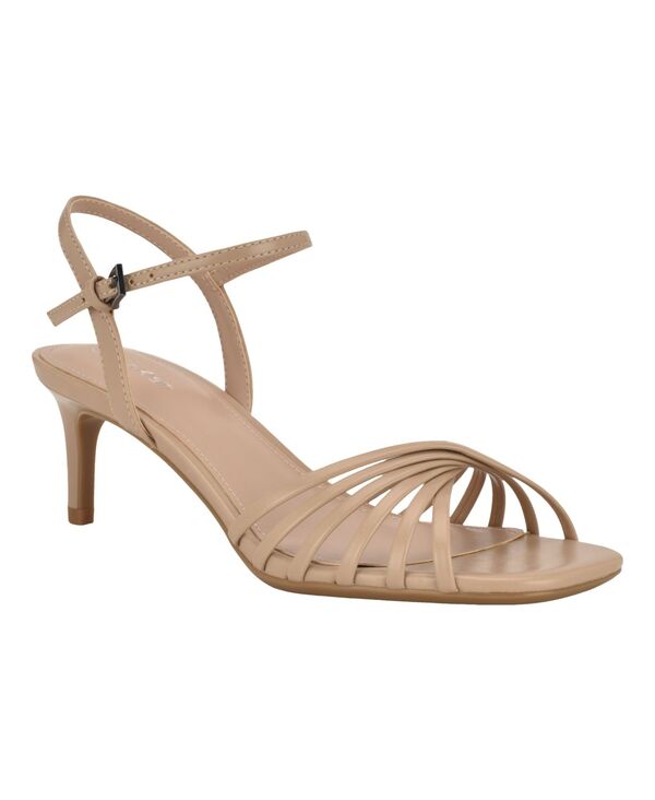 カルバンクライン レディース シューズ サンダル 踵 Calvin Klein Women\u0027s Izabella Strappy Kitten Heel Dressandals Light Natural