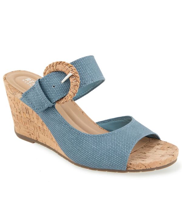 ケネスコール レディース シューズ サンダル Kenneth Cole Reaction Women\u0027s Gibbs Wedge Sandals Blue 青み