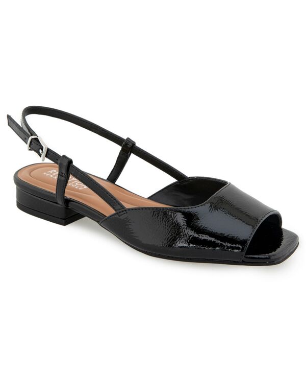 ケネスコール レディース シューズ サンダル Kenneth Cole Reaction Women\u0027s Jensen Slingback Flat Sandals Black 黒いこと