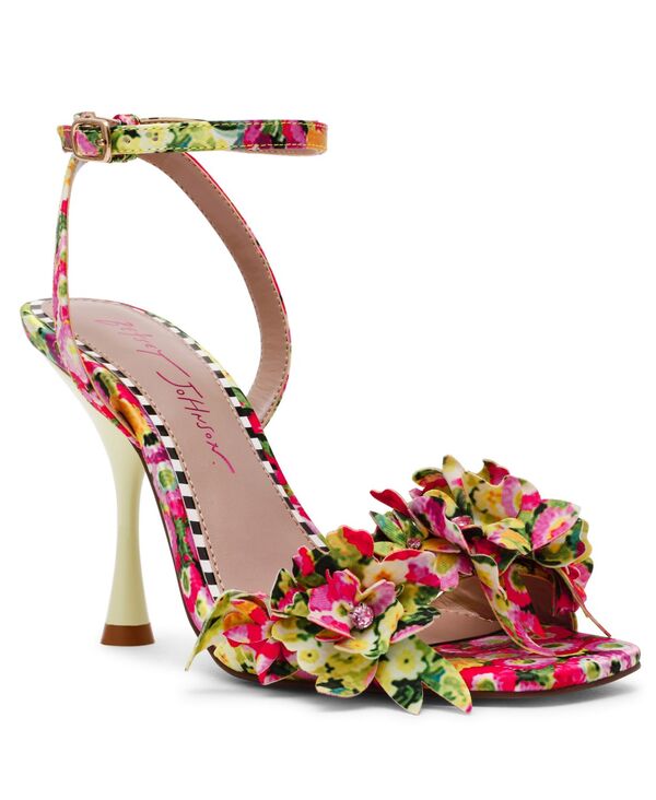 ベッツィジョンソン レディース シューズ サンダル Betsey Johnson Women\u0027s Hilley Flower Dressandals Green Floral 緑であること