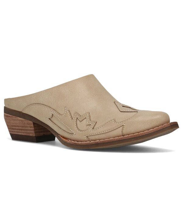 飛球 レディース シューズ パンプス Frye and Co. Women\u0027s Irlene Western Slip On Mules Cream 皮膚軟化剤