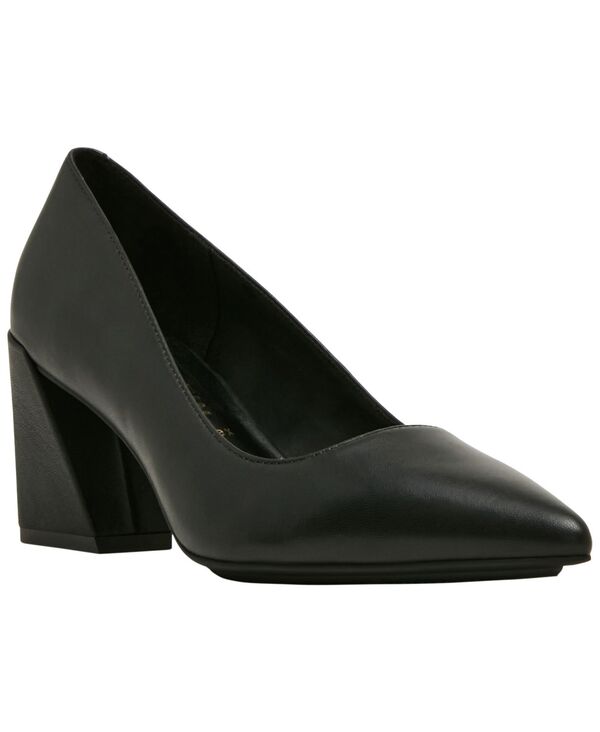 アンクライン レディース シューズ パンプス なめし革 踵 Anne Klein Women\u0027s Relena Pointed Toe Block Heeleather Pumps Black Leather 黒いこと