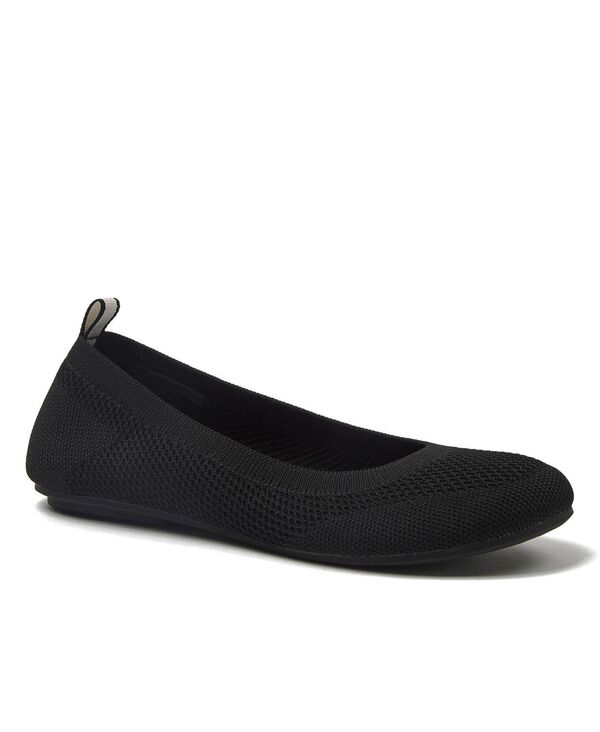 ランズ挙げ句の果て レディース シューズ パンプス 編み物 Lands\u0027 End Women\u0027s Essential Soft Knit Ballet Flats Black 黒いこと